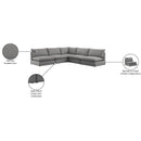  Manufacturer Color_Grey -- Mackenzie 120" Grey Linen Textured Fabric Upholstered 5 pc Modular Sectional IMAGE 9