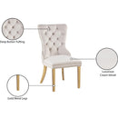  Color_Cream/ Gold -- Carmen Cream Velvet Upholstered Dining Chair IMAGE 7