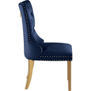  Color_Navy -- Carmen Navy Velvet Upholstered Dining Chair IMAGE 4