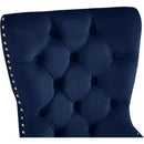  Color_Navy -- Carmen Navy Velvet Upholstered Dining Chair IMAGE 5