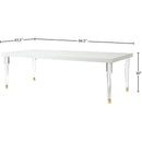  Color_White -- Meridian Bethany Dining Table IMAGE 6