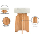  Meridian Jasper Cream Boucle Fabric Upholstered Counter Stool IMAGE 14
