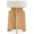  Meridian Jasper Cream Boucle Fabric Upholstered Counter Stool IMAGE 1