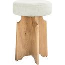  Meridian Jasper Cream Boucle Fabric Upholstered Counter Stool IMAGE 3