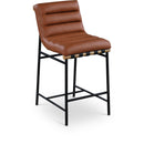  Color_Cognac -- Burke Cognac Boucle Fabric Upholstered Counter Stool IMAGE 1