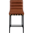  Color_Cognac -- Burke Cognac Boucle Fabric Upholstered Counter Stool IMAGE 3