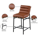  Color_Cognac -- Burke Cognac Boucle Fabric Upholstered Counter Stool IMAGE 8