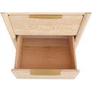  Meridian Oakwood White Oak Wood Nightstand IMAGE 12