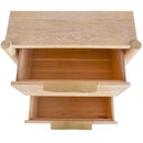  Meridian Oakwood White Oak Wood Nightstand IMAGE 13