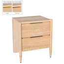  Meridian Oakwood White Oak Wood Nightstand IMAGE 1