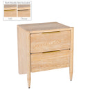  Meridian Oakwood White Oak Wood Nightstand IMAGE 2