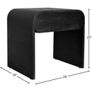  Meridian Cresthill Black Oak Wood Nightstand IMAGE 16