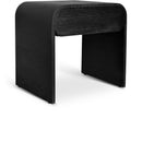  Meridian Cresthill Black Oak Wood Nightstand IMAGE 1