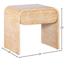  Meridian Cresthill White Oak Wood Nightstand IMAGE 12