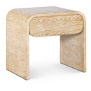  Meridian Cresthill White Oak Wood Nightstand IMAGE 1