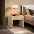  Meridian Cresthill White Oak Wood Nightstand IMAGE 2