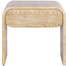  Meridian Cresthill White Oak Wood Nightstand IMAGE 3