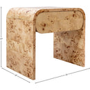  Meridian Cresthill Natural Burl Wood Nightstand IMAGE 11