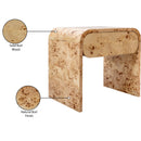  Meridian Cresthill Natural Burl Wood Nightstand IMAGE 12