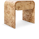  Meridian Cresthill Natural Burl Wood Nightstand IMAGE 1