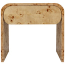 Meridian Cresthill Natural Burl Wood Nightstand IMAGE 4
