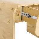  Meridian Cresthill Natural Burl Wood Nightstand IMAGE 8