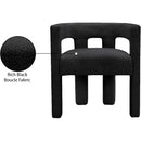 Meridian Athena Black Boucle Fabric Accent/Dining Chair IMAGE 6