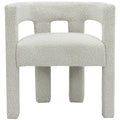  Color_Cream -- Athena Cream Boucle Fabric Upholstered Accent / Dining Chair IMAGE 1
