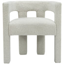  Color_Cream -- Athena Cream Boucle Fabric Upholstered Accent / Dining Chair IMAGE 1