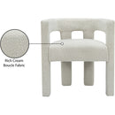  Color_Cream -- Athena Cream Boucle Fabric Upholstered Accent / Dining Chair IMAGE 6
