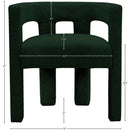  Color_Green -- Athena Green Boucle Fabric Upholstered Accent / Dining Chair IMAGE 5