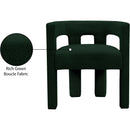  Color_Green -- Athena Green Boucle Fabric Upholstered Accent / Dining Chair IMAGE 6