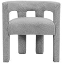  Color_Grey -- Athena Grey Boucle Fabric Upholstered Accent / Dining Chair IMAGE 1