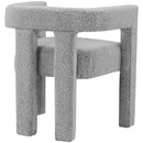  Color_Grey -- Athena Grey Boucle Fabric Upholstered Accent / Dining Chair IMAGE 3