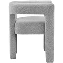  Color_Grey -- Athena Grey Boucle Fabric Upholstered Accent / Dining Chair IMAGE 4