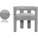  Color_Grey -- Athena Grey Boucle Fabric Upholstered Accent / Dining Chair IMAGE 6