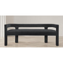  Color_Black -- Meridian Athena Boucle Fabric Upholstered Bench IMAGE 2