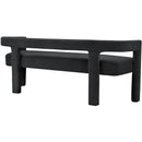  Color_Black -- Meridian Athena Boucle Fabric Upholstered Bench IMAGE 3