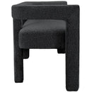  Color_Black -- Meridian Athena Boucle Fabric Upholstered Bench IMAGE 4