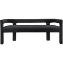  Color_Black -- Meridian Athena Boucle Fabric Upholstered Bench IMAGE 5