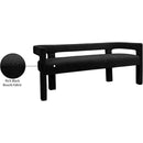  Color_Black -- Meridian Athena Boucle Fabric Upholstered Bench IMAGE 7