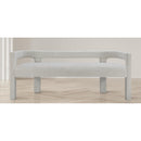  Color_Cream -- Athena Cream Boucle Fabric Upholstered Bench IMAGE 2