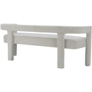  Color_Cream -- Athena Cream Boucle Fabric Upholstered Bench IMAGE 3