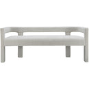  Color_Cream -- Athena Cream Boucle Fabric Upholstered Bench IMAGE 5