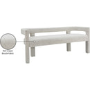  Color_Cream -- Athena Cream Boucle Fabric Upholstered Bench IMAGE 7