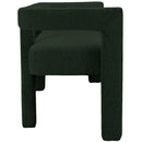  Color_Green -- Athena Green Boucle Fabric Upholstered Bench IMAGE 4