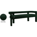 Meridian Athena Green Boucle Fabric Bench IMAGE 7
