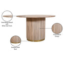  Meridian Oakhill 48" Natural Mango Wood Dining Table IMAGE 9