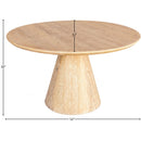  Meridian Linette 52" White Oak Wood Dining Table IMAGE 13