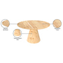  Meridian Linette 52" Natural Burl Wood Dining Table IMAGE 10